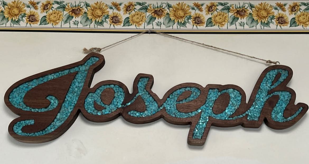 Custom cut name sign